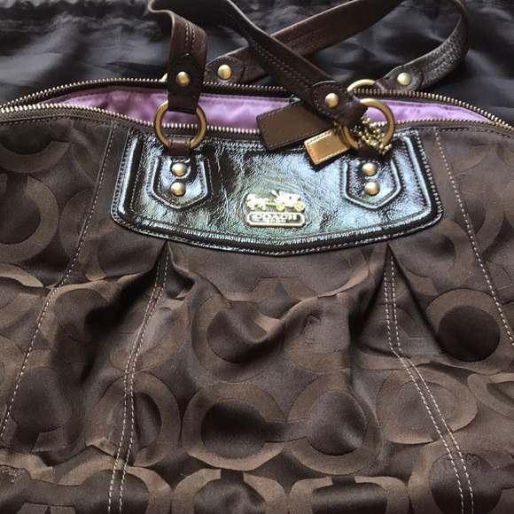 Madison Julianne Chocolate Brown Satchel - Picture 2 of 4